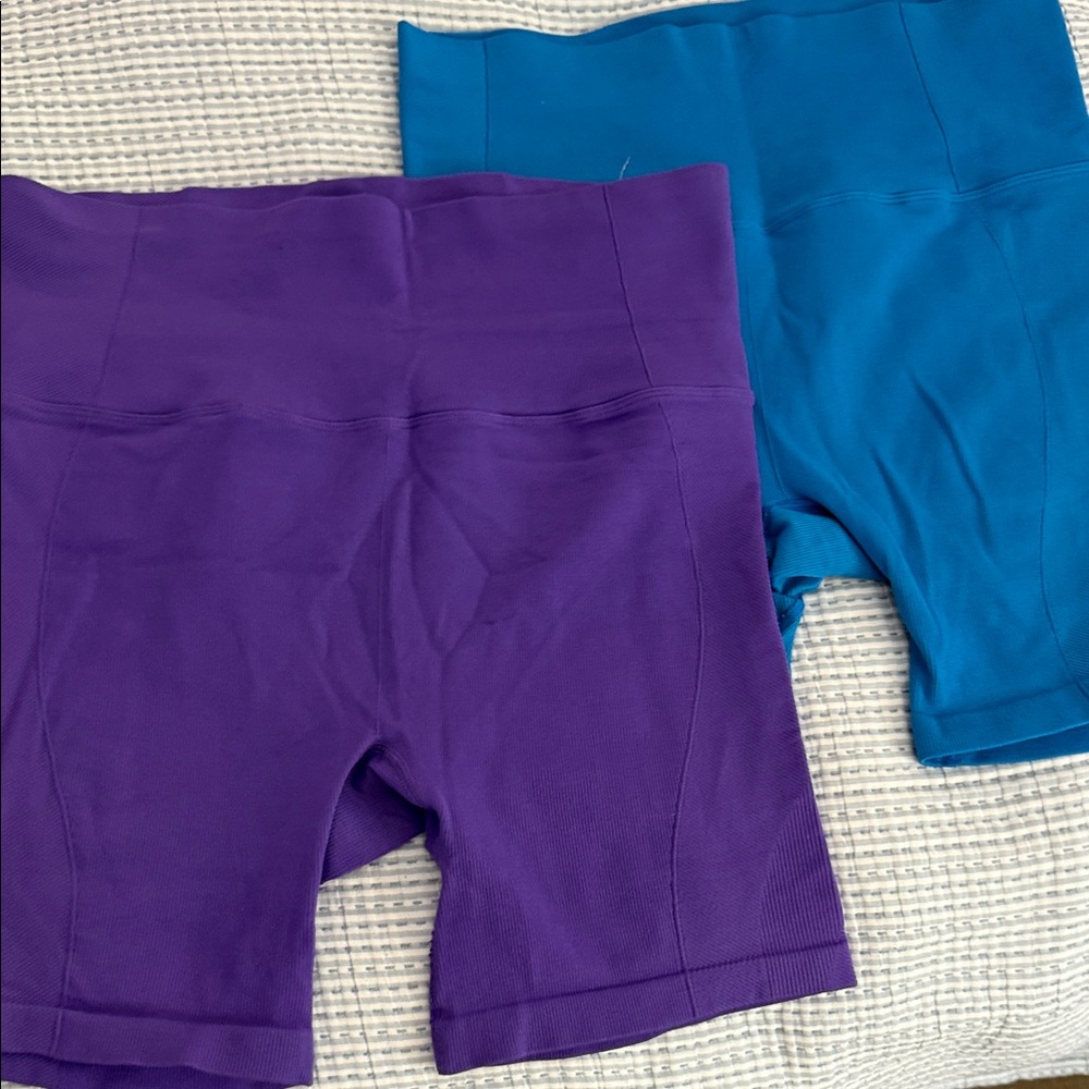 Target Women's Vibrant Purple and Blue Bike Shorts